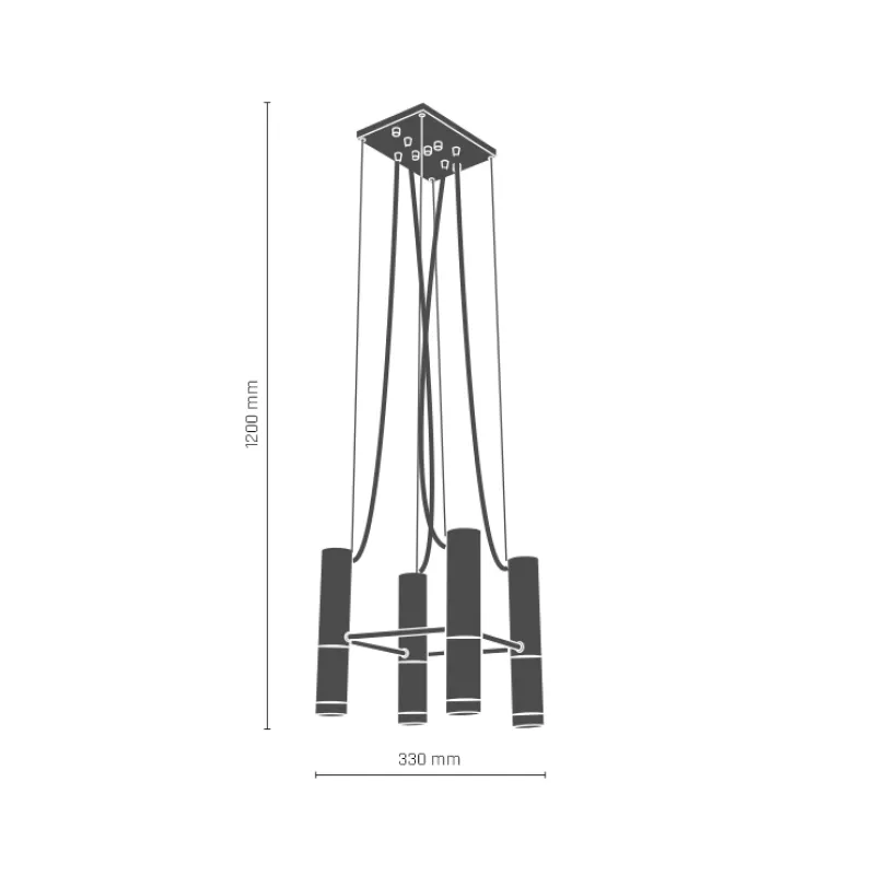 Suspensie KAVOS 8368(0384) Amplex, GU10, Negru, Polonia