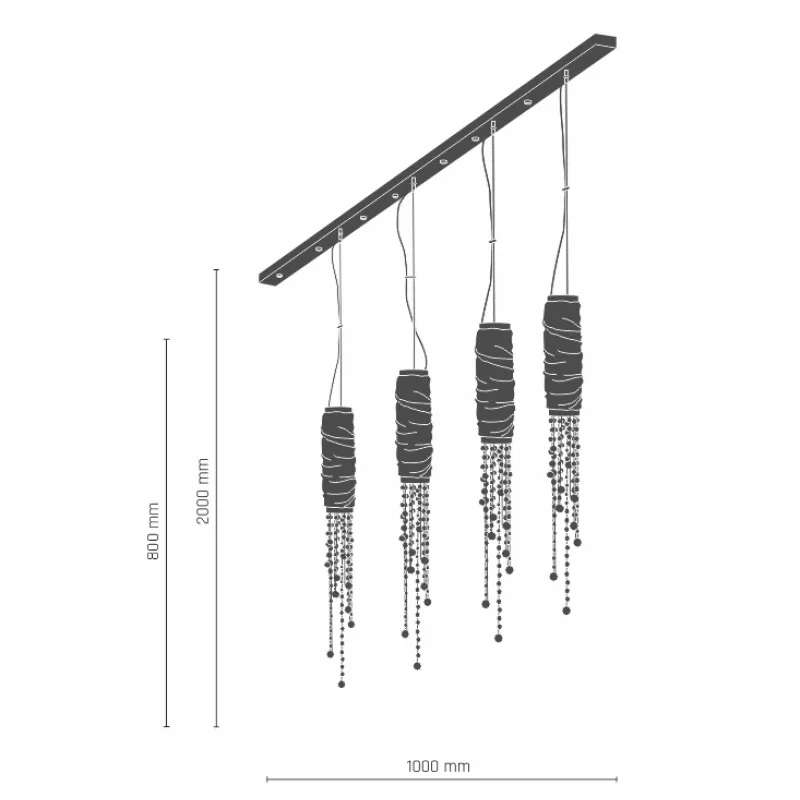 Suspensie TUBO 8836 Amplex,  Crom, Polonia
