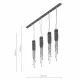 Suspensie TUBO 8836 Amplex,  Crom, Polonia
